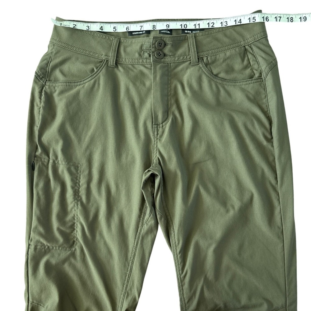 PrAna Halle Low Rise Bootcut Pants Slate Green 10R Roll Up Hiking Outdoors $98 - Picture 5 of 14